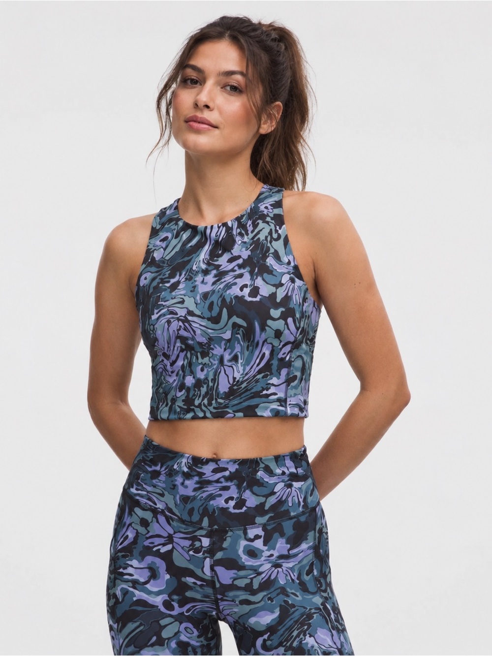 Lululemon Swift Speed Cropped Tank Flower Meld Multi NWOT Size 10